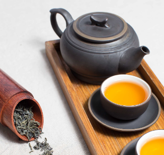 Steeped Tea Leaves